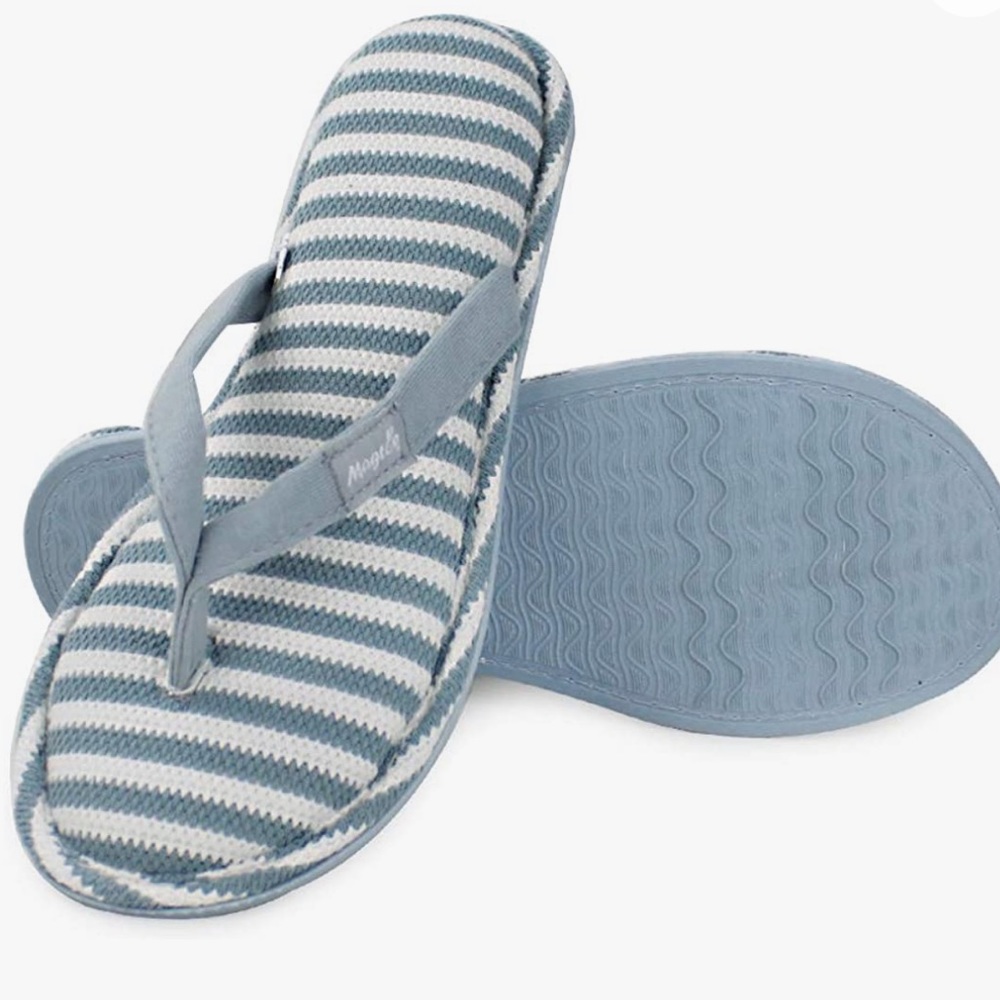 Magtoe Women's Memory Foam Spa Thong Ladies Home Slippers Large ( (9-10)